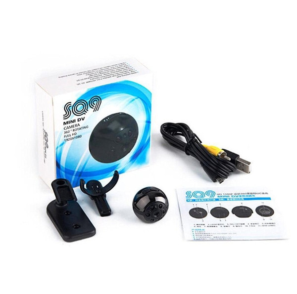 HD 1080P SQ9 Indoor/Outdoor Mini Camera Sport Portable Camera Motion Detect Video Recorder with Infrared Night Vision