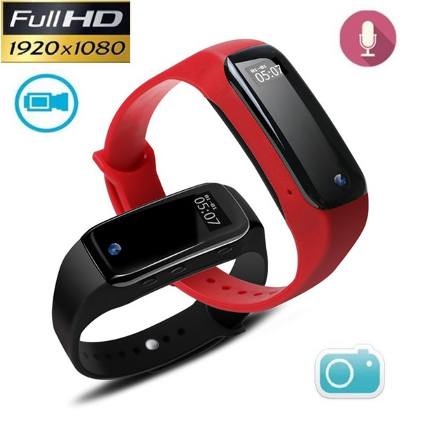 Wearable Bracelet camera Full HD 1080P Smart Bracelet Camera digital voice Video Recorder Rechargeable health Bracelet DVR MINI DV