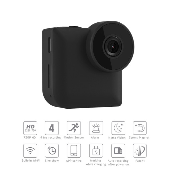 Portable Home Security Mini Action WiFi IP Camera Real-time Wireless P2P Remote Control Night Vision Video Nanny Camera