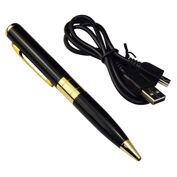 Portable Pen Camera DVR HD 720P Video Recorder Camera Pen Dvr Business Portable Recorder Silver&Gold