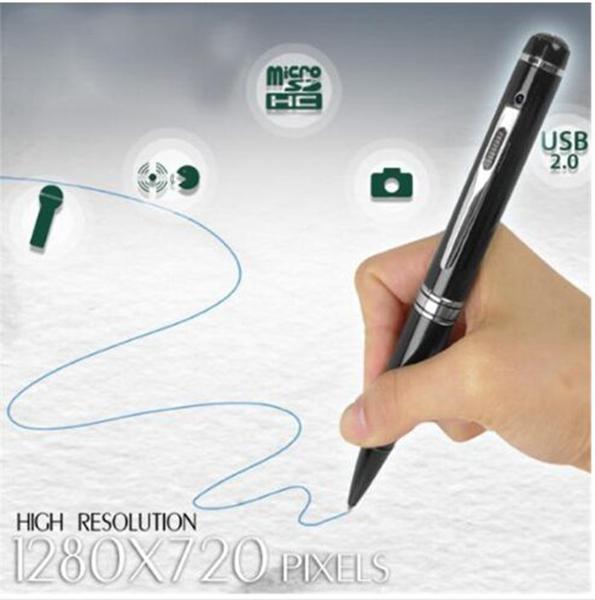 HD 1080P H2.64 Pen Camera Digital Pen pinhole Camera Mini voice Video Recorder motion detection DVR Camcorder DV silver/golden 30pcs/lot