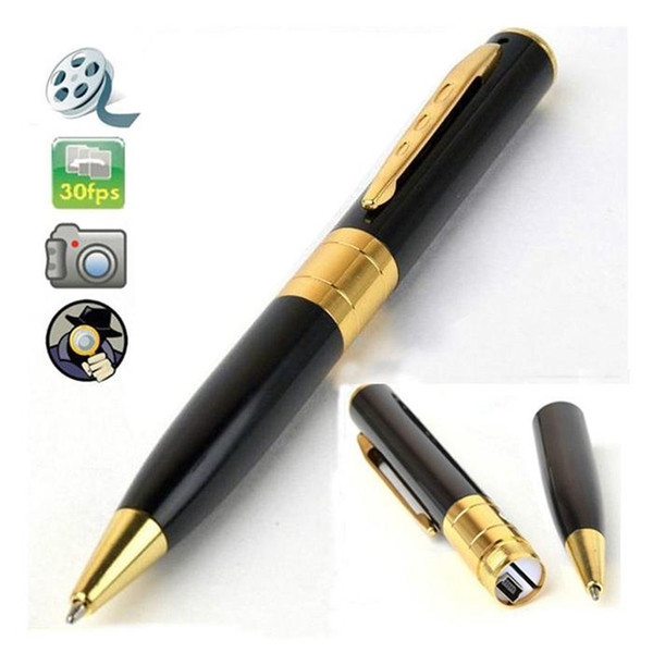 HD mini Pen camera 1280*960 30fps pen Video pinhole DVR Camera digital voice video recorder pen web camera silver/black 60pcs