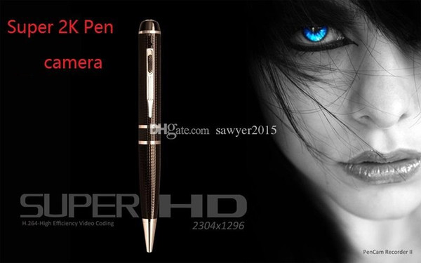 Super HD 1296P H.264 Mini Pen video camera 16GB 32GB 2K Motion Detection HDMI Port Memory Ball Pen pinhole Camera DVR