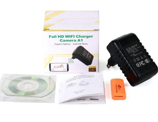 Wifi Camera Wall Charger Hd Audio Video Covert Recorder USB Socket Ac Plug Adapter DVR Iphone Android Pc Mac Internet Monitor