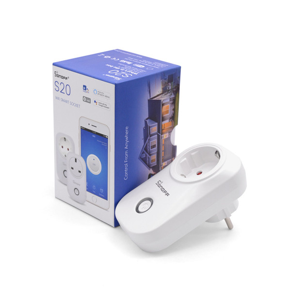 Itead Sonoff S20 Smart WiFi Socket AU UK US EU Plug Wireless Remote Outlet Wifi Switch Works With Alexa Google Home Assistant
