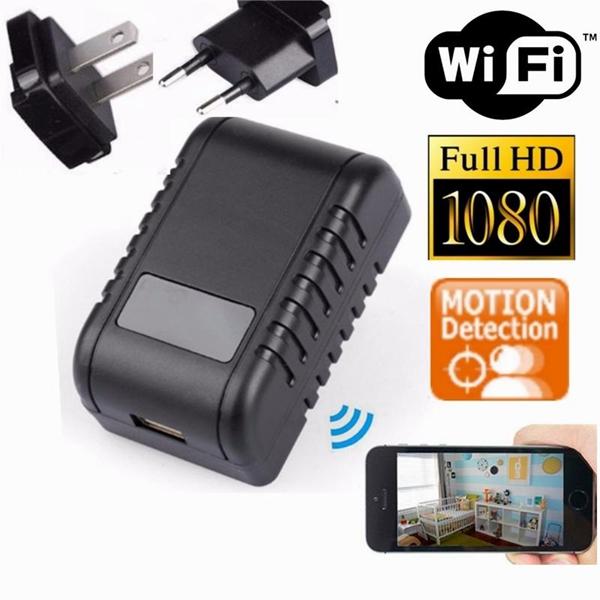 HD 1080P WIFI Charger P2P IP camera EU US plug AC adaptor mini camera usb charger video recorder wireless home security Nanny Cam