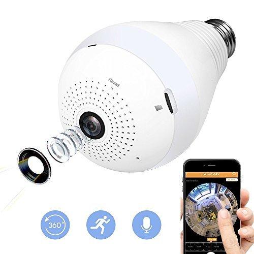 360°Panoramic Fisheye Wifi Home Security System with 960P HD Motion Detection and Dimmable Mini CCTV VR Camera 1.3MP Remoted Home Security