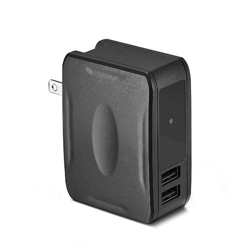 1080P HD AC adapter camera Dual USB charger plug camera Automatic IR Night Vision Max 32GB