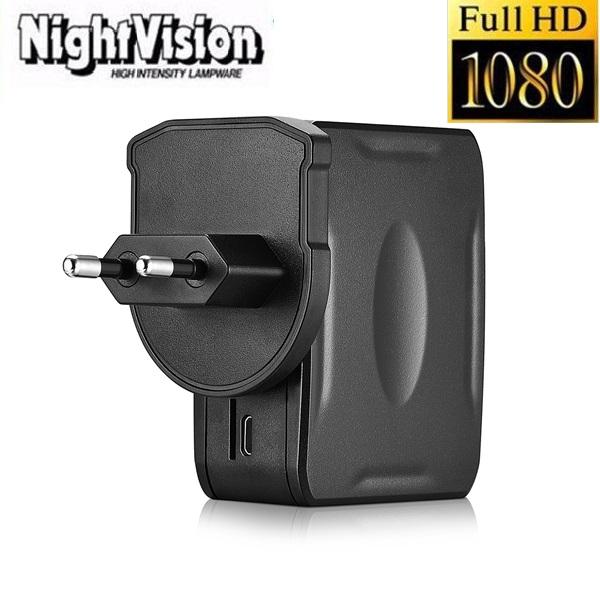 US EU UK Plug Wall Charger Camera HD 1080P Night Vision USB Charger Mini DV DVR Home Security Camera