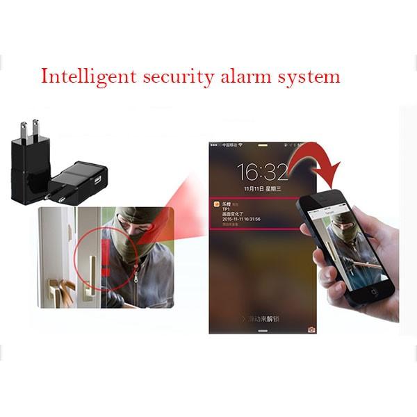 Wireless Wifi Charger Camera 8GB HD 1080p AC adapter plug Camera motion Activated Video Recorder Indoor Camcorder Support IOS Android