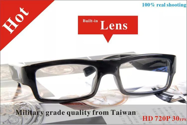 HD 720P Glasses camera Original No Hole Eyewear DVR Mini DV Video Recorder Portable Eyeglass mini Camcorder
