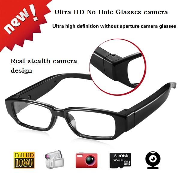 No Hole Glasses camera Full HD 1080p Eyeglass camera Video Recorder Mini DV Glasses DVR support TF Card