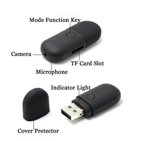 HD 1280*960 Mini USB Disk Camera MINI U Disk Flash Drive Video Camera U-disk Motion Detector Video Recorder DVR with TF Card Slot