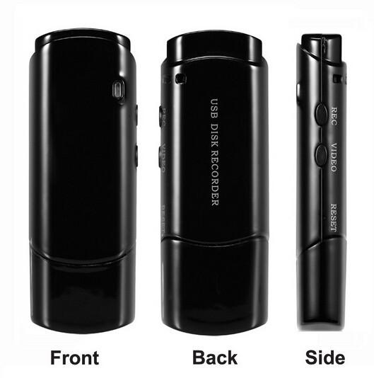 USB Disk Camera DVR Mini Audio Voice Recorder USB Flash Drive mini camera Black/White in retail box