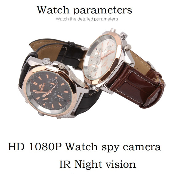 Fashion ultra-thin Watch Camera HD 8GB 16GB 32GB leather Watch camera audio video recorder security & surveillance wristwatch mini DVR