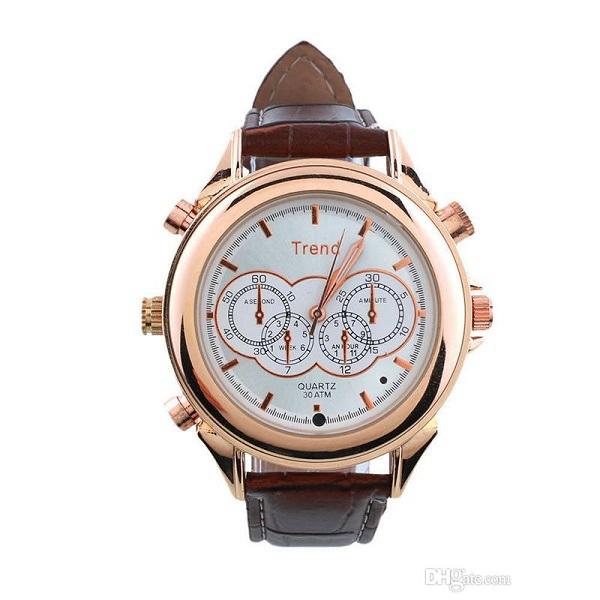 Fashion watch Cameras 8GB 16GB Waterproof leather Watch Camera HD Watch Video & Audio Recording Mini DV DVR With retail box