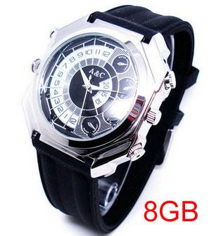 Free Shipping 8GB Voice control 1080p hd Infrared recorder Night vision Waterproof watch camera FS9 watch camera