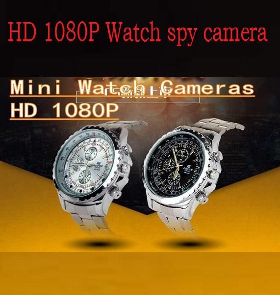 Mini Watch Cameras 1080P 8GB 16GB thin slim watch Camera with Night Vision Audio Voice Recorder Quartz movement watch DVR with retail box