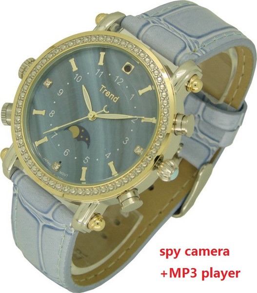 Female Watch camera 16GB with MP3 player waterproof audio video recorder Woman Lady Girl Wrist watch DVR mini DV