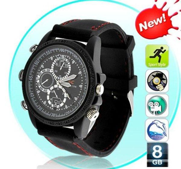 Waterproof mini watch camera 16GB HD Sports watch DVR mini audio video recorder rubber silicone Wrist watch mini DV