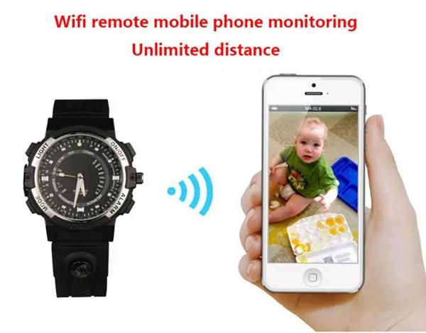 WIFI Watch DVR With IR Night Vision mini IP Camera 8GB 16GB P2P Watch camera with LED floodlight Separate Voice-Recording Motion Detection