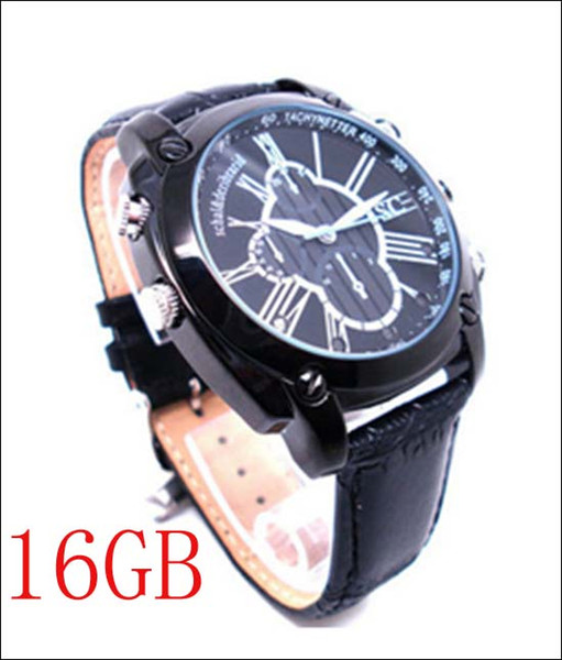 Free Shipping w6000 CAMERA WATCH DVR infrared Night Vision 1080P 16GB RECORDER VIDEO,1080P watch camera