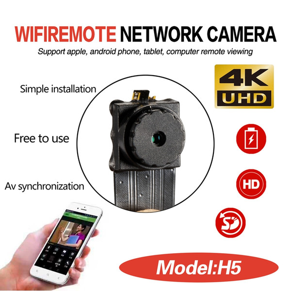 4K Ultra-HD WIFI Mini module IP Camera wireless P2P DIY Module Pinhole Camera button Mini DV DVR home Security Surveillance CCTV Camcorder