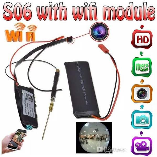 S06 Wireless WIFI module Camera HD 1080p Mini Module Board Camcorder P2P IP CCTV Camera DVR Mini DV home Security Surveillace camera