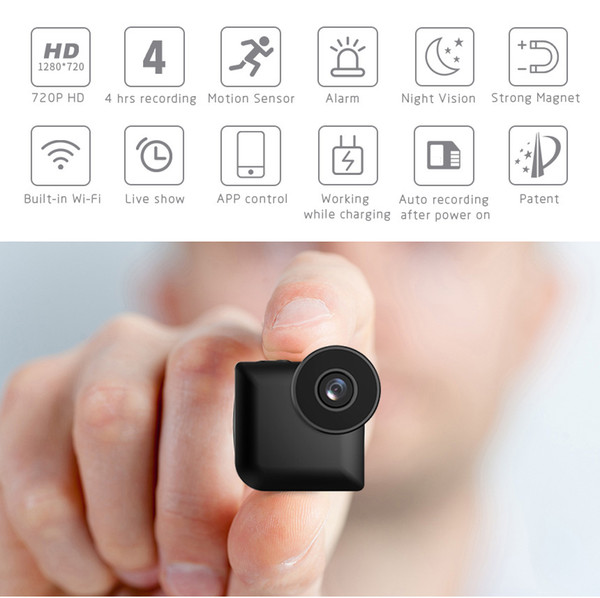 Hot Selling Hd 720P Digital Mini Video Camera With Motion Detection Digital Night Vision Mini Wifi Body Video Camera