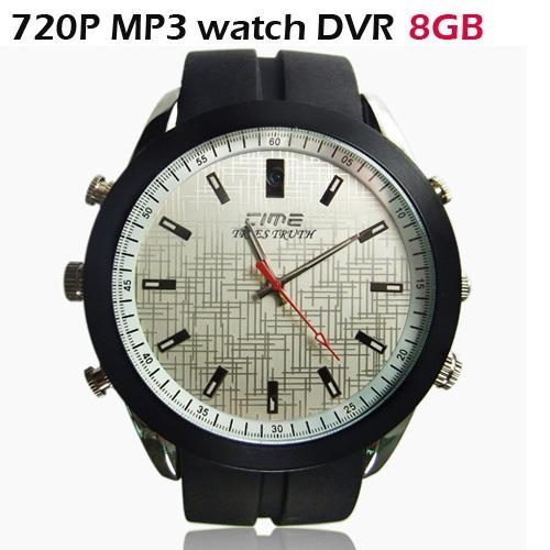 HD 720P 8G Mp3 Watch Camera Recorder Encrypt and Encrypt Removable Disk