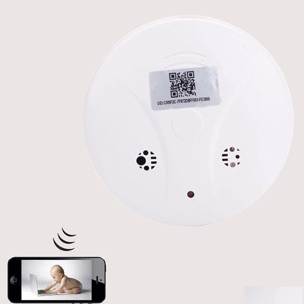 1080P WIFI Smoke Detector mini IP camera Remote monitor P2P Nanny Cam Home security Cam live view baby monitor wireless surveillance mini DV