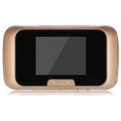 Smart Doorbell Peephole Viewer Hideen camera - BLACK AND GOLDEN