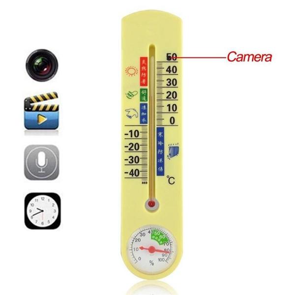 Thermometer pinhole Camera 8GB Video Recorder DVR Camcorder with motion sensor thermograph mini camera For Home Surveillance