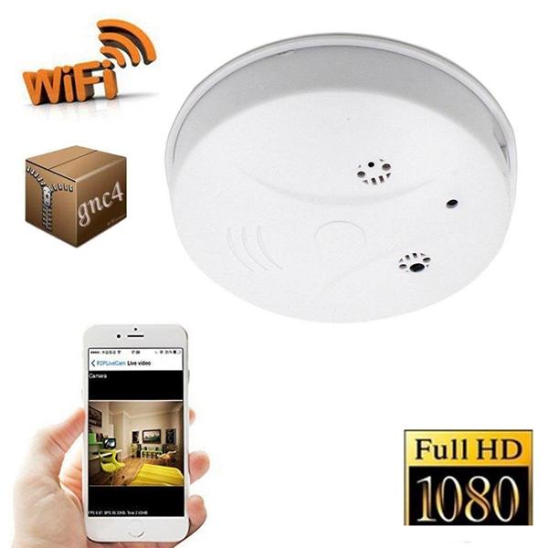 Wireless Wifi Smoke Detector MINI camera HD 1920*1080P Smoke detector Video Camcorder with Motion Detection home security DVR