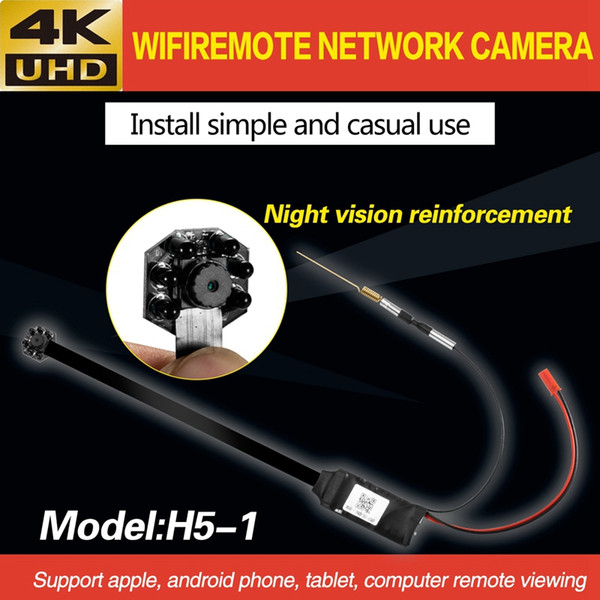 Wireless wifi DIY Module IP camera 4K Ultra-HD IR night vision module board pinhole camera Home security Surveillance CCTV camera