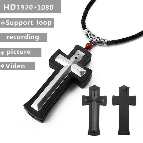 HD 1080P Cross Necklace Mini Camera wearble cross pendant pocket MINI DV Camcorder Digital Video Recorder DVR Outdoor Sport Action Camera