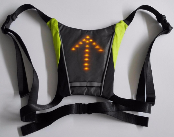 USB Cycling Bicycle Reflective Vest Bike Backpack LED Wireless Safety Turnning Signal Light Vest For Riding Night Guide