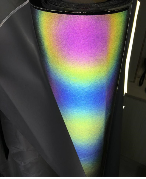 Reflective Iridescence Colorful Space Finished Leather Fabric For Garment Bag Shoes Auxiliary Materials