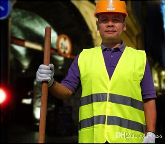 Green reflective safety vest coat Sanitation vest Traffic safety warning clothing vest