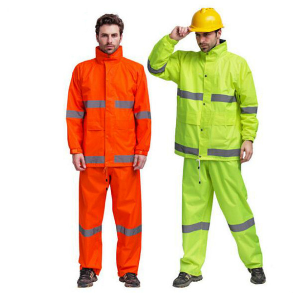 High quality Reflective Safety Raincoat Security Visibility Reflective Vest Reflective Clothing 3M Traffic reflect coat RS-16 breathable