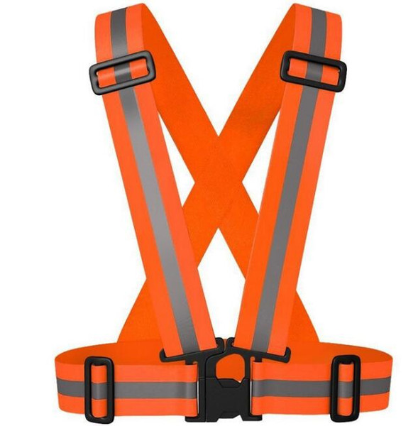 Reflective Vest Safety Clothing Reflective Fabric Material Strip Tap Band Vest Jacket Sports Outdoor Free Shipping