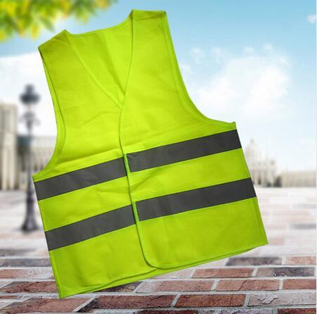 100pcs Car Motorcycle Reflective Safety Clothing High Visibility Safety Reflective Hi Viz Vest Warning Coat Reflect Stripes Tops Jacket