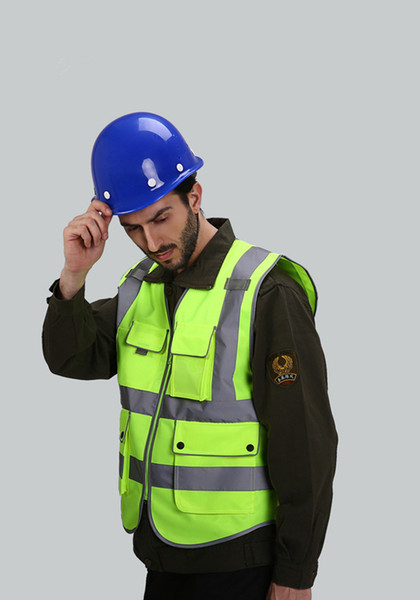 free shipping HIGH VISIBILITY REFLECTIVE SAFETY VEST WAISTCOAT High visibility reflective vest multi pockets