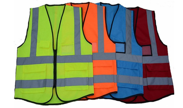 Free freight High Visibility Clothing Clothing Safety Reflective Vest Night Work Security Traffic Cycling LLFA