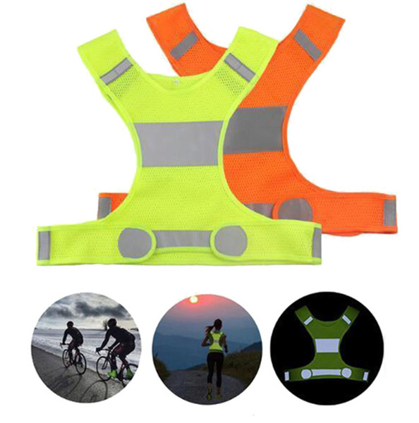 Visibility Reflective Vest Outdoor Safety Vests Cycling Vest Working Night Running Sports Outdoor Clothes Home Clothing DHL FEDEX