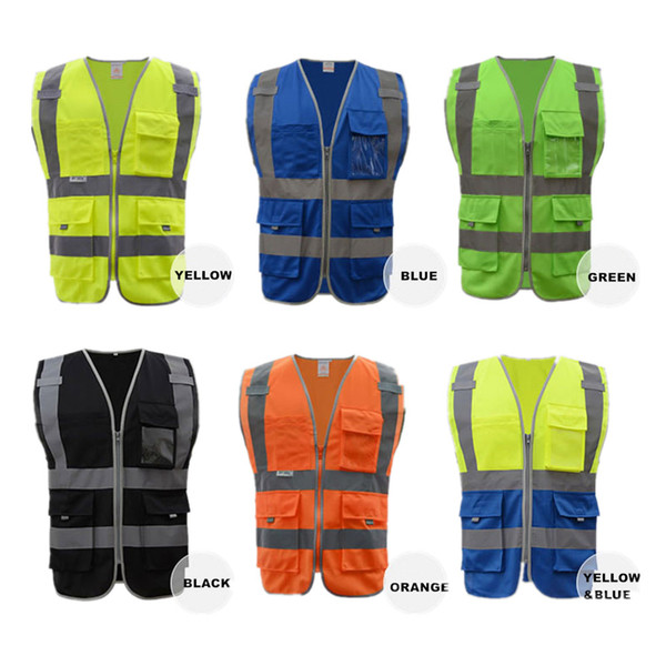 High Quality High Visibility Reflective Vest Working Clothes Motorcycle Cycling Sports Outdoor Reflective Safety Clothing free shipping 2018