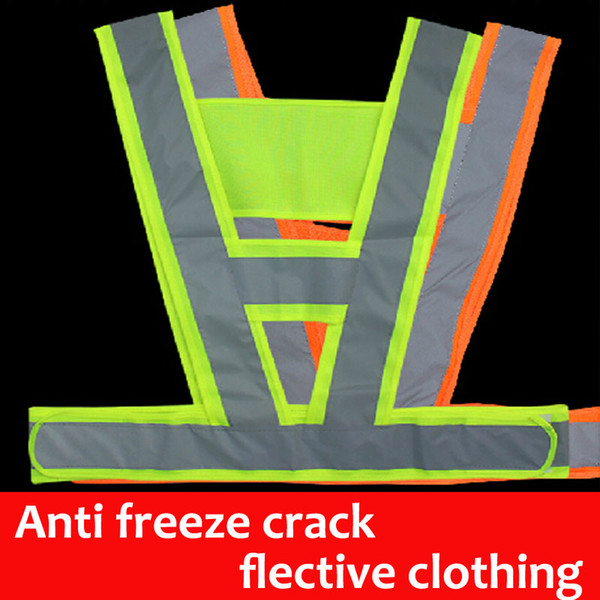 chaleco reflectante Anti freeze crack reflective vest V clothing high visibility Safety belt article Safe in Night Reflective
