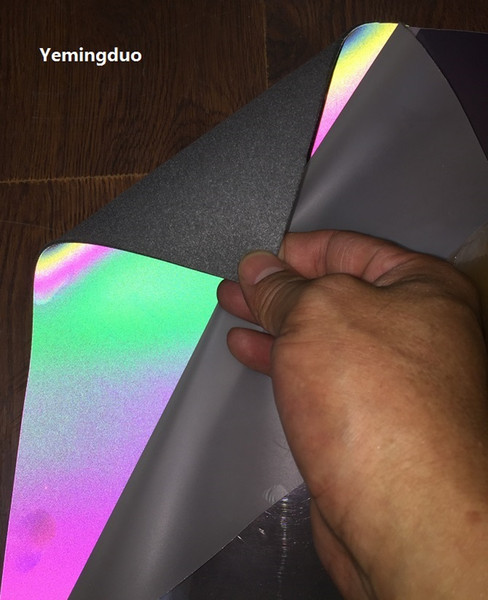 50cm*135cm Night Colorful Iridescence Reflective Leather Fabric Personality Bags Garment Shoes material