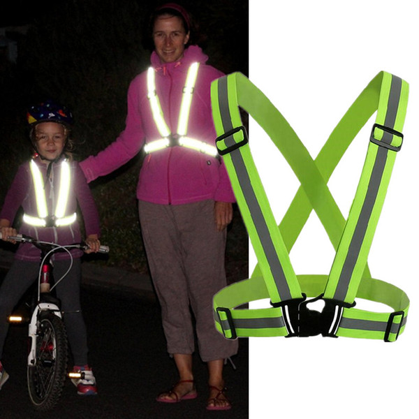 2016 New Safety Clothing Cheap Chaleco Reflectante Reflective 3M Fabric Material Strip Tap Band Vest & Jacket Green Color