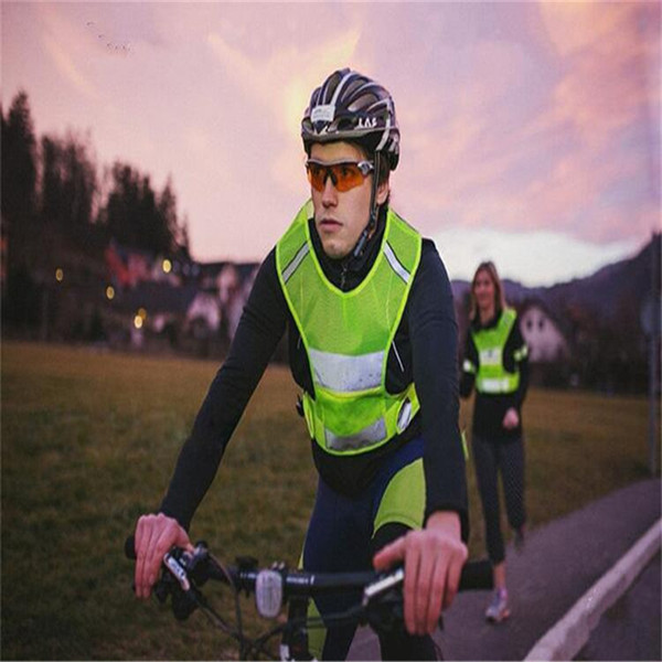 Visibility Reflective Vest Outdoor Safety Vests Cycling Vest Working Night Running Sports Outdoor Clothes Home Clothing DHL FEDEX